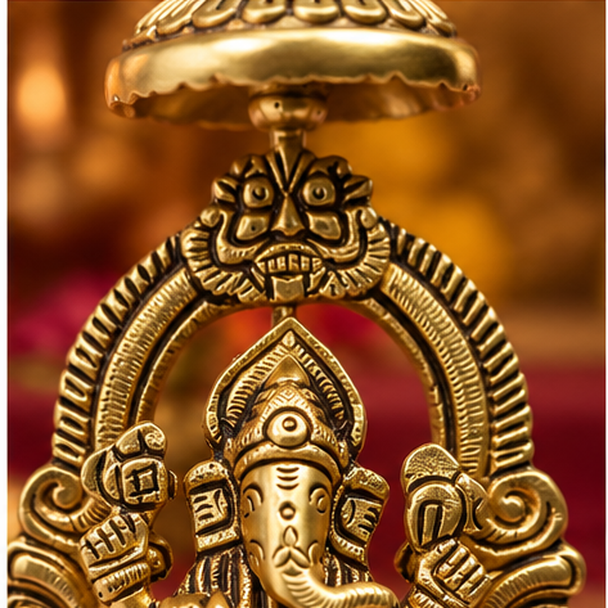 Pure Brass Ganesh Ji Crafted Art | 3.5 inch