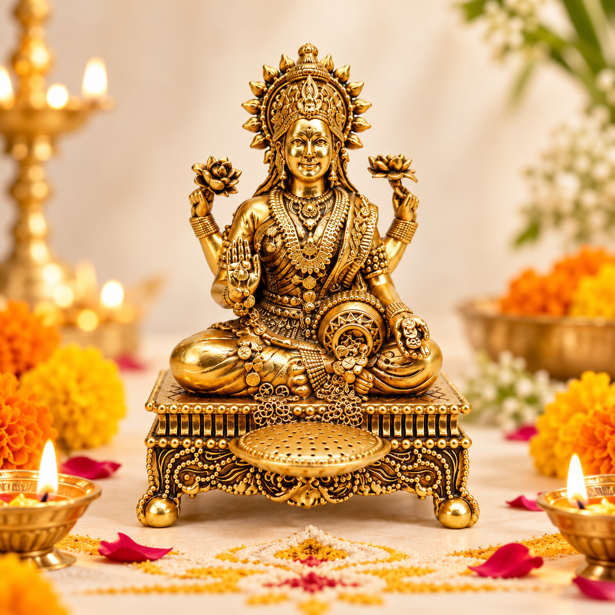 Premium Brass Lakshmi jI | 3.5 inch