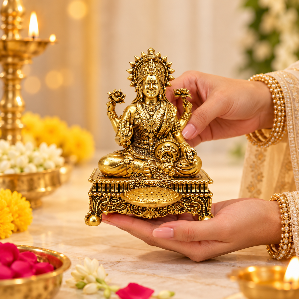 Premium Brass Lakshmi jI | 3.5 inch