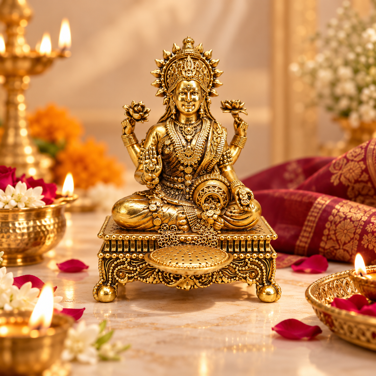 Premium Brass Lakshmi jI | 3.5 inch