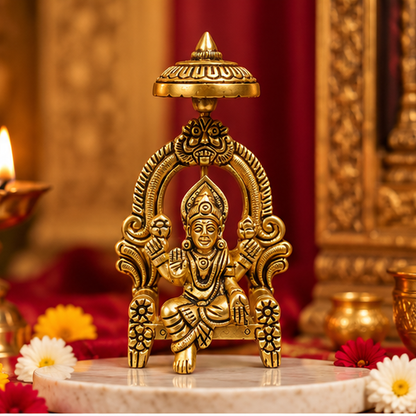 Pure Brass Lakshmi Ji Crafted Art | 3.5 inch