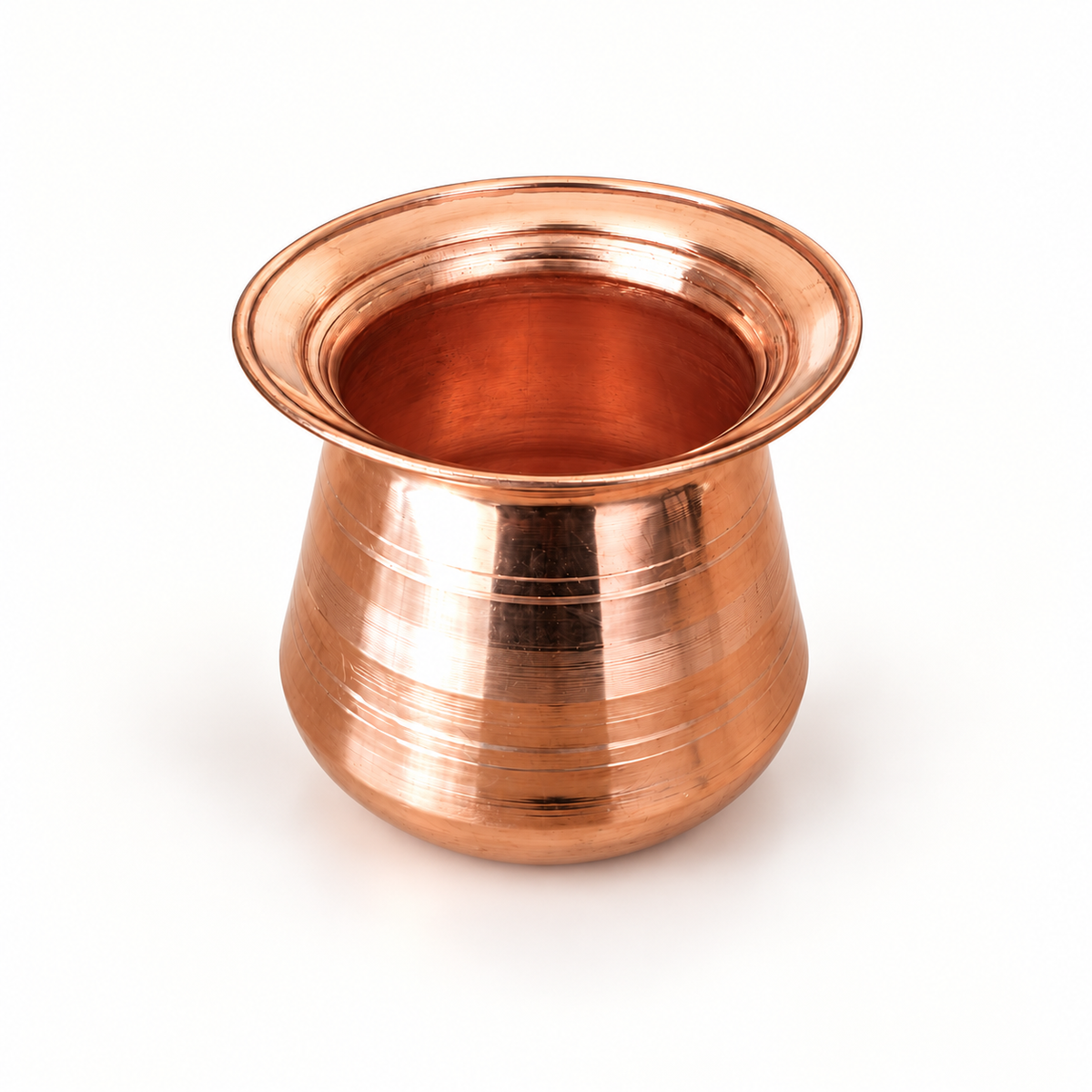 Traditional Copper Pooja Lota (Jal Patra) | 350 ml – 3 Inch