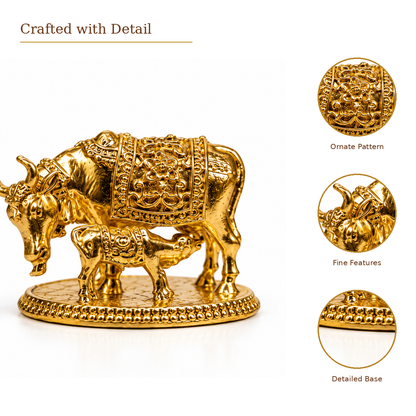 Pure Brass Gau Mata | Kamdhenu | 3 inch