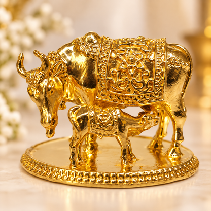 Pure Brass Gau Mata | Kamdhenu | 3 inch