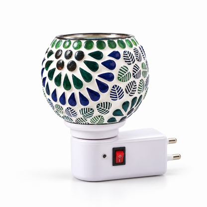 Electric Camphor & Aroma Oil Burner – Ceramic Design