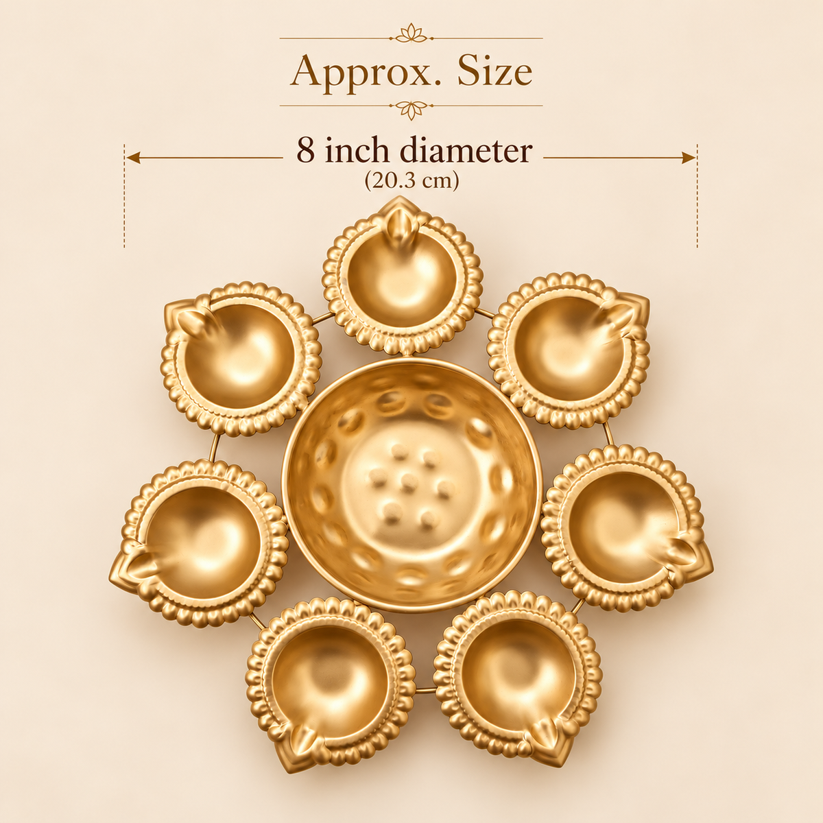 7 Diya Urli with Central Flower Bowl