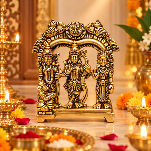 Pure Brass Shri Ram Darbar Idol