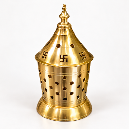 Pure Brass Swastik Akhand Jyot Diya