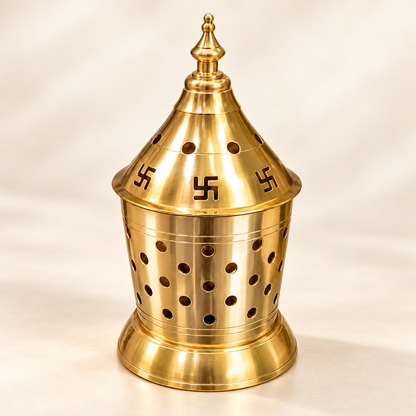 Pure Brass Swastik Akhand Jyot Diya