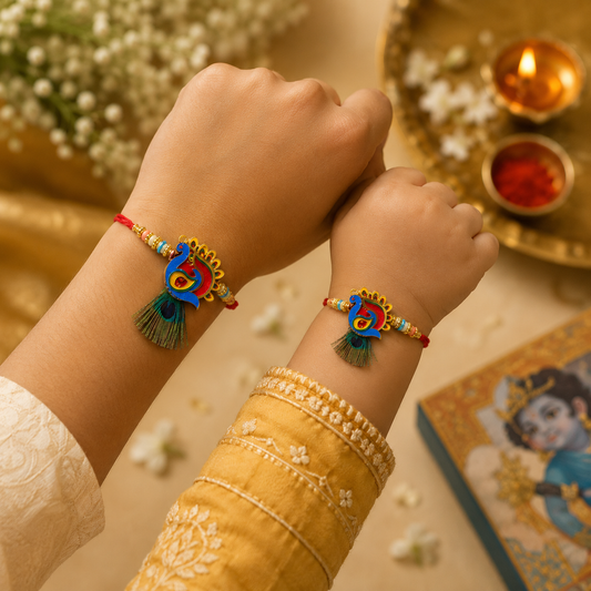 Crafted Mor Punkh Design - Rakhi