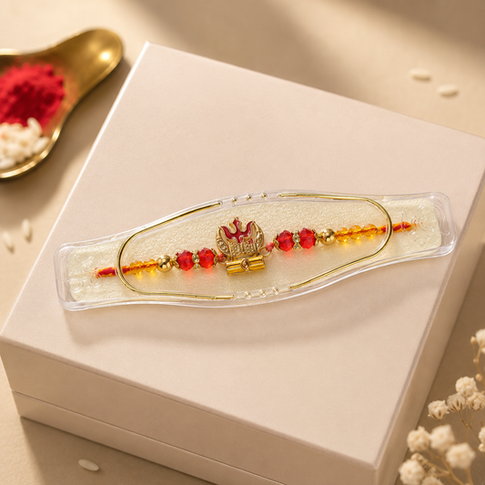 Shiv Trishul Rakhi - Premium Design