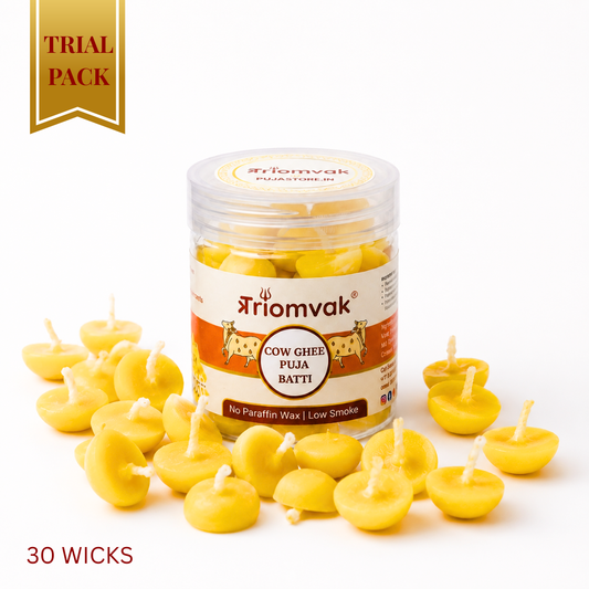Triomvak Pure Cow Ghee Diya Batti
