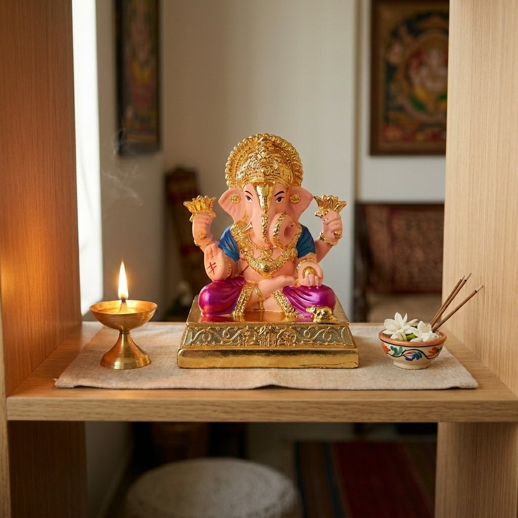 Dagruseth Ganpati ji - Gold Plated