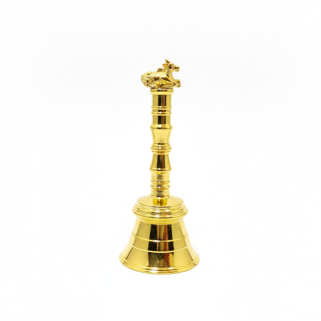 5" Small Brass Ritual Nandi Ji Bell