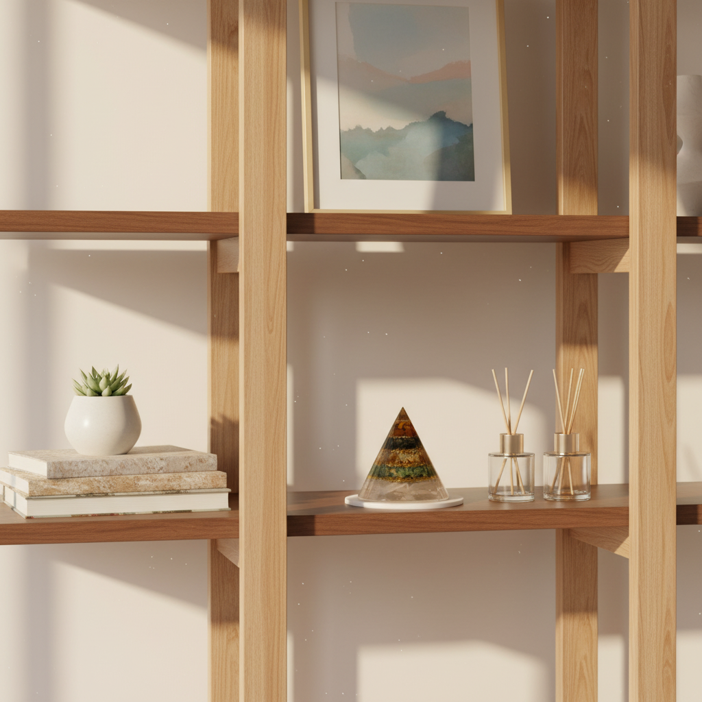 Conical Dhan Yog Pyramid With Selenite Base