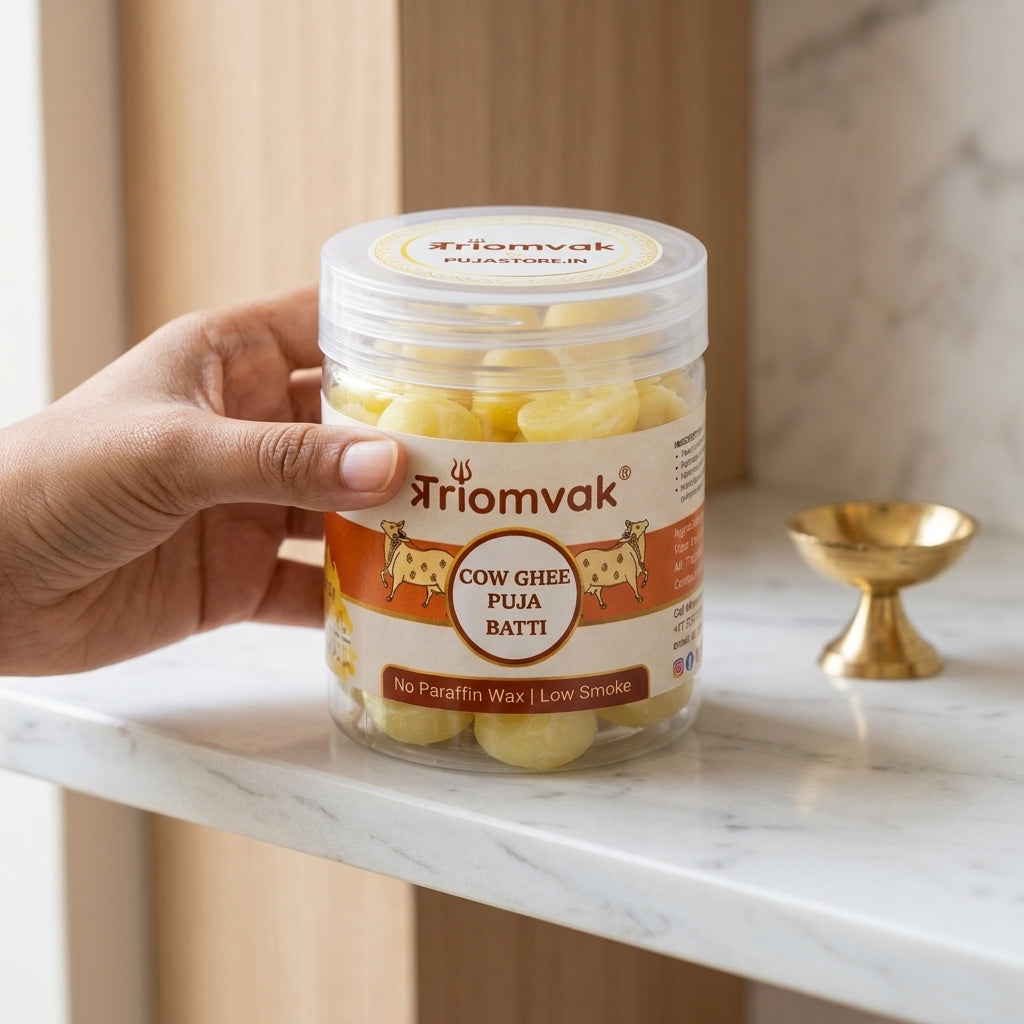 Triomvak Pure Cow Ghee Diya Batti - Small
