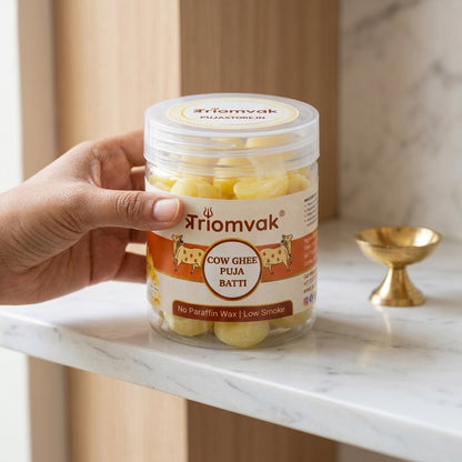 Triomvak Pure Cow Ghee Diya Batti - Small