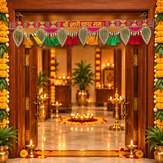 Festive Decorative Door Toran | Traditional Entrance Hanging - 3 Feet