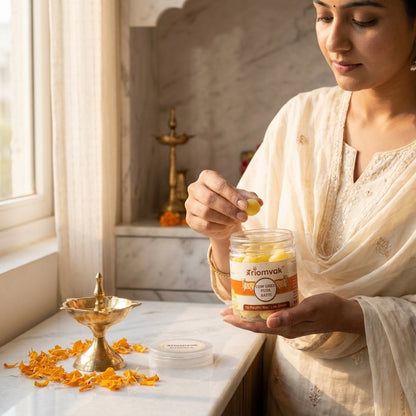 Triomvak Pure Cow Ghee Diya Batti - Small